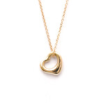 Tiffany & Co. // 18k Rose Gold Open Heart Pendant Necklace // 15.74" // Store Display
