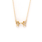 Tiffany & Co. // 18k Rose Gold Double Loving Heart Diamond Pendant Necklace // 16.14" // Store Display