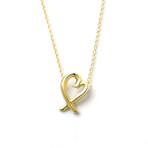 Tiffany & Co. // 18k Yellow Gold Loving Heart Pendant Necklace // 15.94" // Store Display