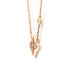 Louis Vuitton // 18k Rose Gold Star Blossom Diamond + Pink Mother of Pearl Pendant Necklace // 15.15"-15.94" // Store Display