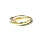Cartier // 18k Rose Gold + 18k White Gold + 18k Yellow Gold Trinity Ring // Ring Size: 4.75 // Store Display