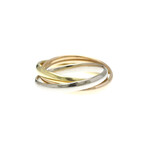 Cartier // 18k Rose Gold + 18k White Gold + 18k Yellow Gold Trinity Ring // Ring Size: 4.75 // Store Display
