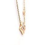 Louis Vuitton // 18k Rose Gold Star Blossom Diamond + Pink Mother of Pearl Pendant Necklace // 15.15"-15.94" // Store Display