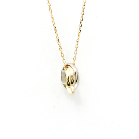 Cartier // 18k Rose Gold + 18k White Gold + 18k Yellow Gold Baby Trinity Pendant Necklace // 15.35"-16.53" // Store Display