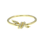 Tiffany & Co. // 18k Yellow Gold Knot Diamond Ring // Ring Size: 7.5 // Store Display
