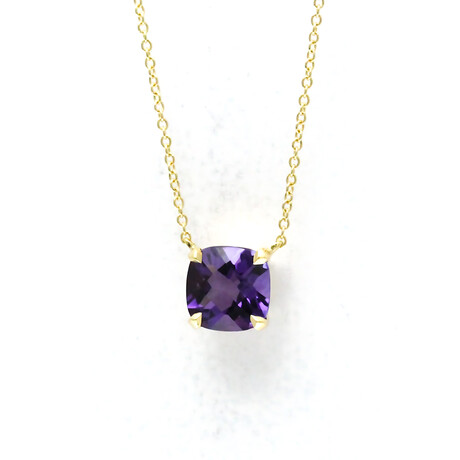Tiffany & Co. // 18k Yellow Gold Sparkler Amethyst Pendant Necklace // 15.94" // Store Display