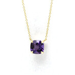 Tiffany & Co. // 18k Yellow Gold Sparkler Amethyst Pendant Necklace // 15.94" // Store Display