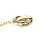 Cartier // 18k Rose Gold + 18k White Gold + 18k Yellow Gold Baby Trinity Pendant Necklace // 15.35"-16.53" // Store Display