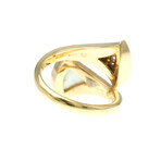 Bulgari // 18k Yellow Gold Divas' Dream Diamond + Mother of Pearl Ring // Ring Size: 6 // Store Display