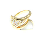 Bulgari // 18k Yellow Gold Divas' Dream Diamond + Mother of Pearl Ring // Ring Size: 6 // Store Display