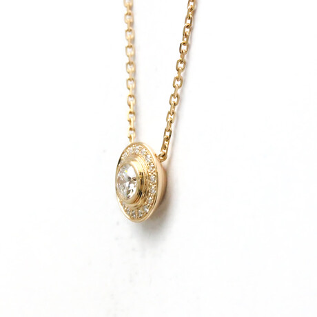 Cartier // 18k Rose Gold D'Amour Diamond Pendant Necklace // 14.56"-16.14" // Store Display