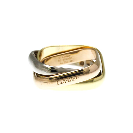 Cartier // 18k Rose Gold + 18k White Gold + 18k Yellow Gold Trinity Cushion Ring // Ring Size: 5.75 // Store Display