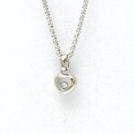 Chopard // 18k White Gold Happy Diamonds Pendant Necklace // 16.53" // Store Display
