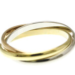 Cartier // 18k Rose Gold + 18k White Gold + 18k Yellow Gold Trinity Ring // Ring Size: 6.25 // Store Display