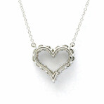 Tiffany & Co. // Platinum Sentimental Heart Diamond Pendant Necklace // 16.53" // Store Display