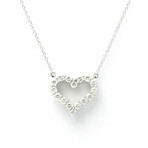 Tiffany & Co. // Platinum Sentimental Heart Diamond Pendant Necklace // 16.53" // Store Display