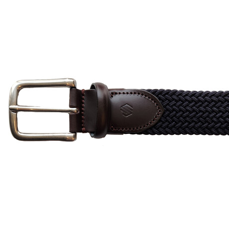 Woven Stretch Belt // Navy (32C)