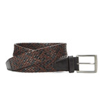 Leather Woven Belt // Brown (30C)