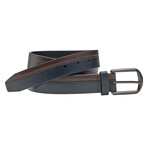 Two-Tone Belt // Navy + Brown (30C)