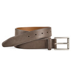 Brushed Micro Check Belt // Taupe (32C)