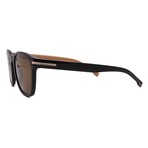 Hugo Boss // Men's // 1505/S-807 Square Sunglasses // Black Brown Gold + Brown