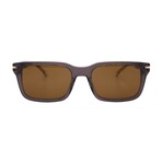 Hugo Boss // Men's // 1628/S-KB7 Square Sunglasses // Black Clear Gold + Brown