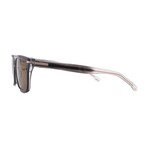 Hugo Boss // Men's // 1628/S-KB7 Square Sunglasses // Black Clear Gold + Brown