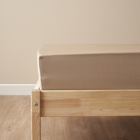 Cotton Sateen Fitted Sheet (Cream)