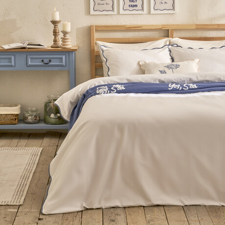 Scallop Cotton Sateen Duvet Set