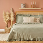 Brenta Cotton Duvet Set (Green)