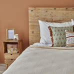 Indian Art Cotton Jacquard Coverlet with Shams