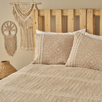 Glorinda Cotton Coverlet with Shams (Beige)