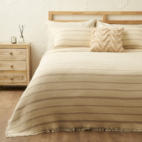 Bahama Muslin Cotton Coverlet with Shams