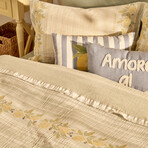 Lemoncello Cotton Jacquard Coverlet with Shams