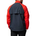 Fjallraven // Men's // HC Hybrid Wind Jacket // Dark Navy + Flame Orange (S)