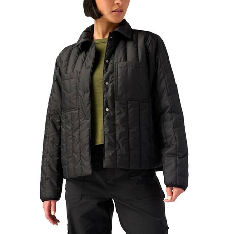 Backcountry // Women's // Oakbury Synthetic Quilted Shirt Jacket  // Black (XS)