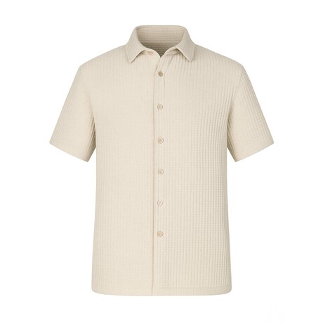 Waffle Knit Button-Up // Pistachio (S)