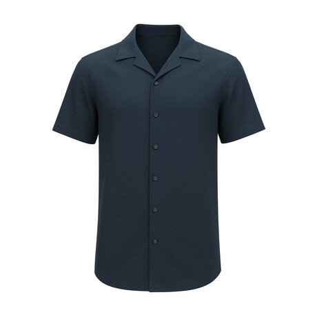 Solid Button-Up // Navy (S)