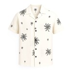 Floral Embroidered Button-Up // Off White (XL)