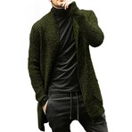 Open-Front Knit Cardigan // Green (S)