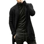 Open-Front Knit Cardigan // Black (S)
