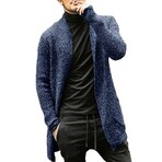 Open-Front Knit Cardigan // Navy Blue (S)