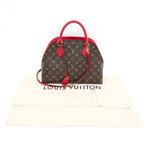 Louis Vuitton // Monogram-Coated Canvas + Leather Alma Bag // Monogram Brown + Rouge // Pre-Owned