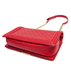 Chanel // Boy Chanel Leather Chain Bag // Red // Pre-Owned