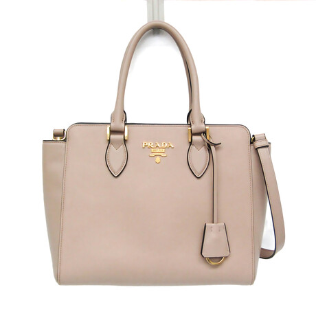 Prada // Saffiano Leather Two-Way Shoulder Bag // Rose-Beige // Pre-Owned