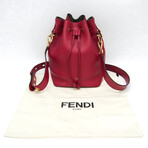 Fendi // Mon Tresor Leather Bucket Bag // Red // Pre-Owned