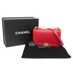 Chanel // Boy Chanel Leather Chain Bag // Red // Pre-Owned