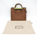 Gucci // Leather + Bamboo Double G Diana Tote // Brown // Pre-Owned