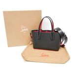 Christian Louboutin // Leather Kabata Mini Handbag // Black + Red // Pre-Owned
