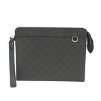Louis Vuitton // Damier Infini Leather Standing Pouch // Noir // Pre-Owned